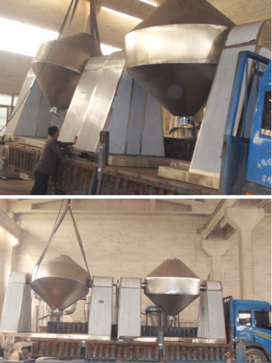 双锥回转真空干燥机,真空干燥机,双锥干燥机 双锥回转真空干燥机发货现场