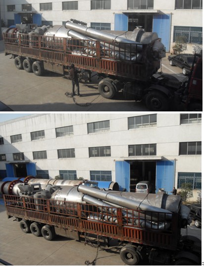 闪蒸干燥机配套燃油热风炉发货现场