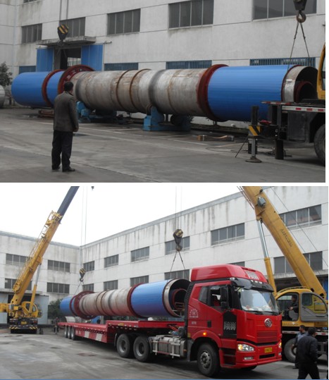 滚筒回转窑干燥机 回转窑干燥机 滚筒回转窑干燥机发货现场
