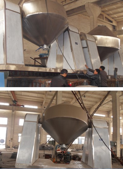 双锥回转真空干燥机,真空干燥机,双锥干燥机 双锥回转真空干燥机发货现场